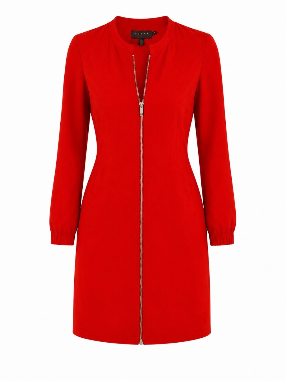Ted Baker Red Zip-Front Bomber Dress